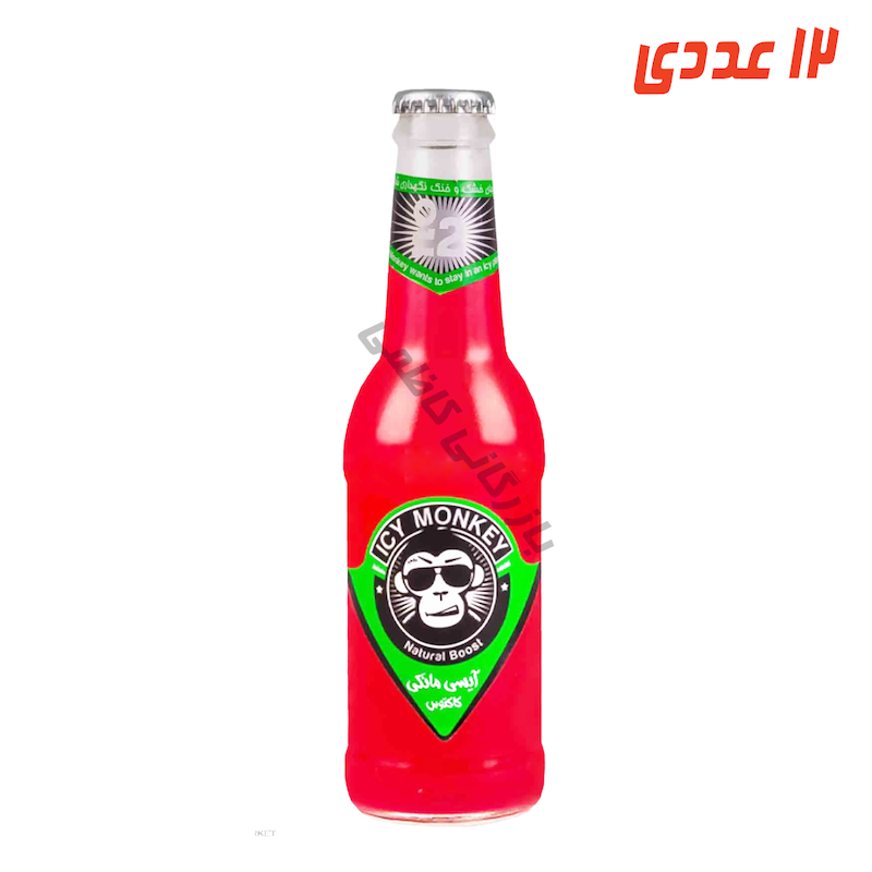 نوشابه گازدارد کاکتوس شیشه ای 250 میلی لیتر آیسی مانکی