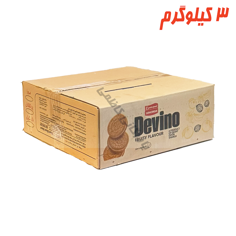 بیسکوئیت کرمدار میوه ای 3 کیلوگرم سیمرغ
