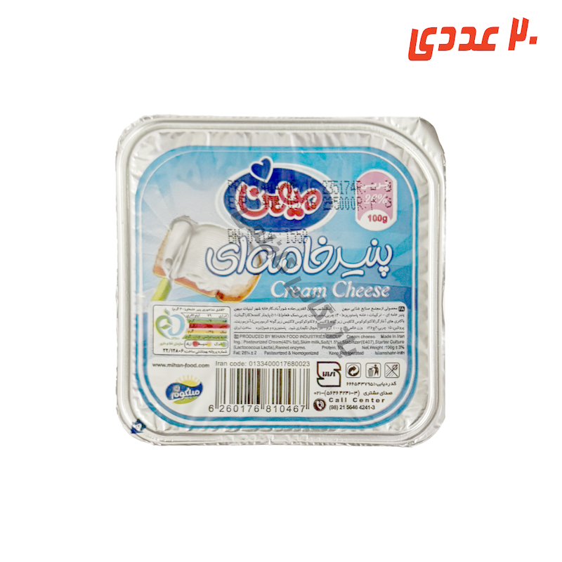 پنیر خامه ای 100 گرم میهن