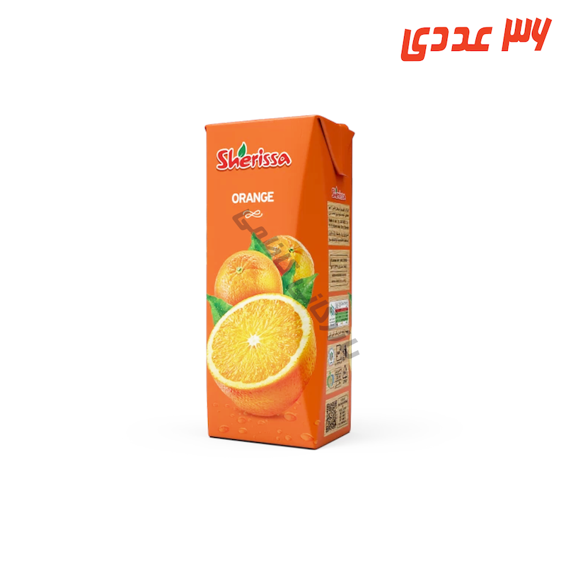 آبمیوه پرتقال پاکتی 200 میلی لیتر شریسا