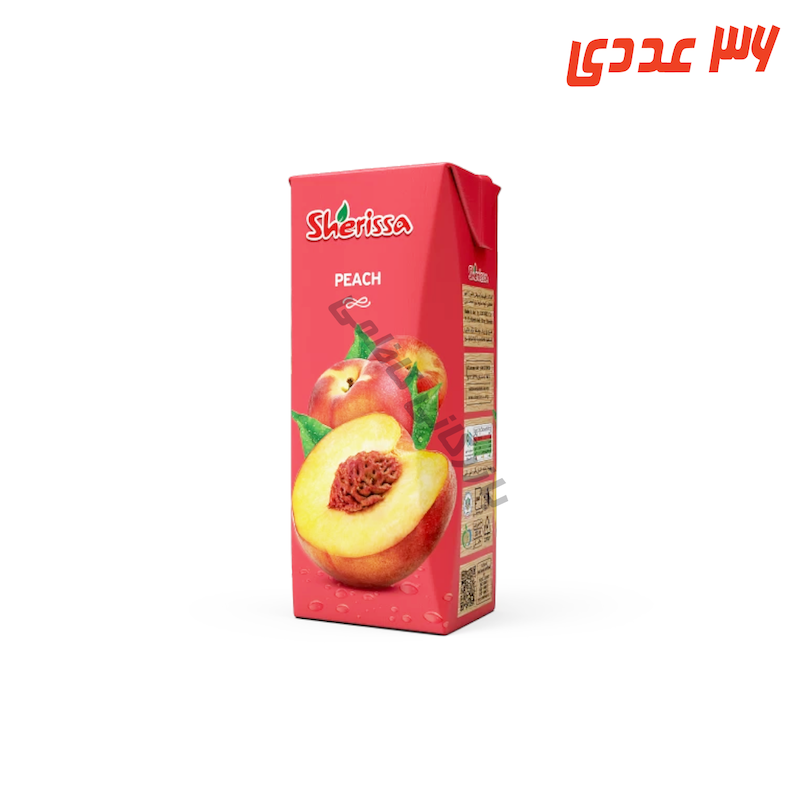 آبمیوه هلو پاکتی 200 میلی لیتر شریسا