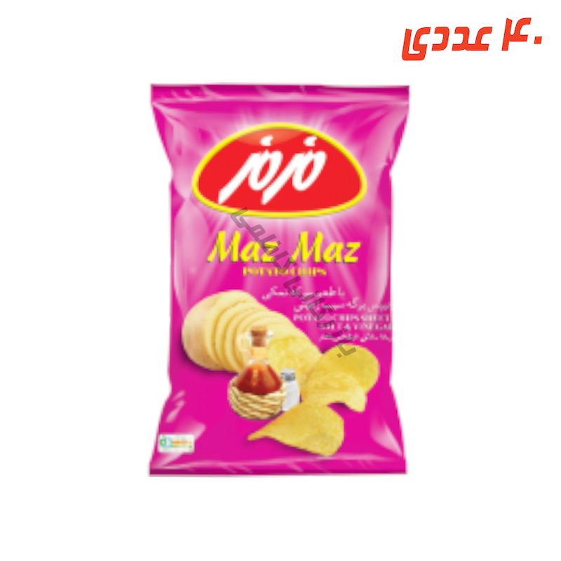 چیپس سرکه ای 65 گرم مزمز