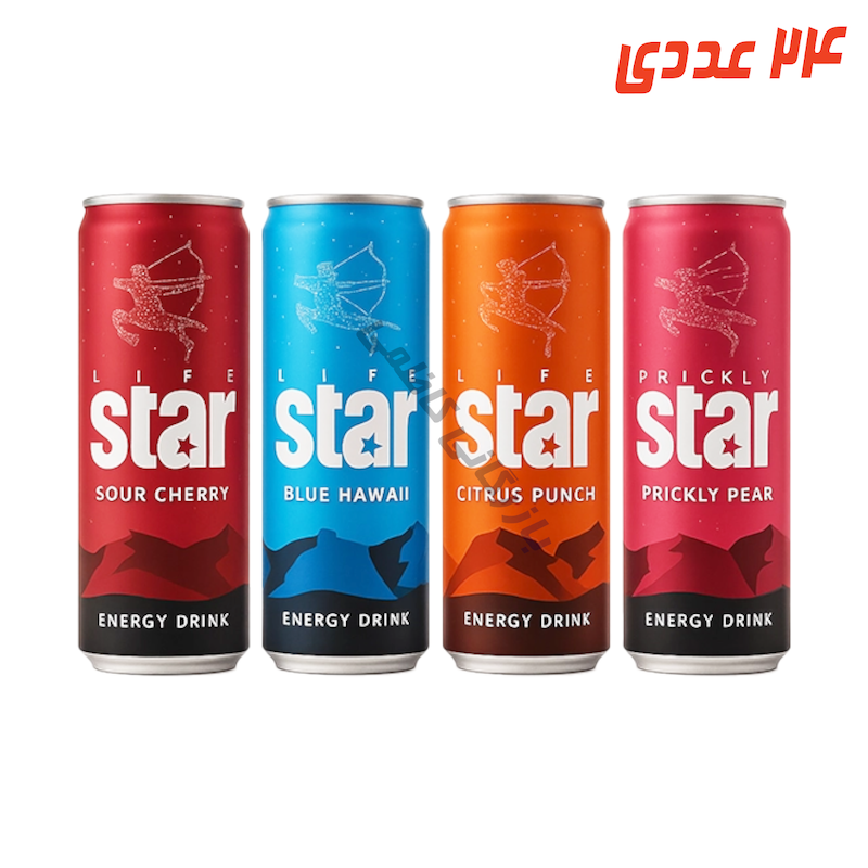 انرژی زا میکس چهار طعم 250 میلی لیتر لایف استار