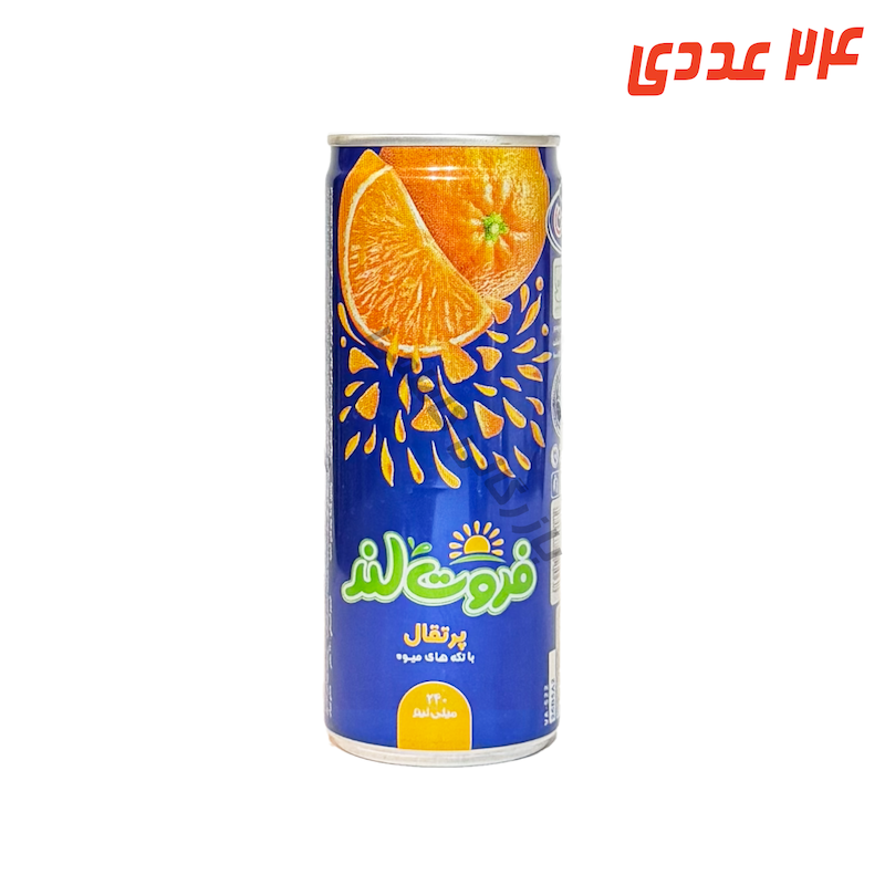 آبمیوه پرتقال فروت لند قوطی 240 میلی لیتر میهن