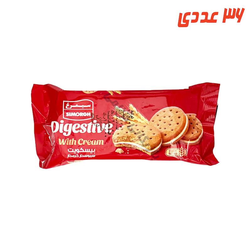 بیسکوییت کرم دار ساده 65 گرم سیمرغ
