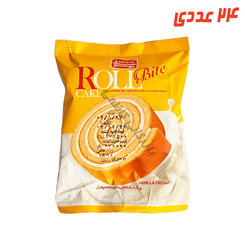 کیک رولت وانیلی 60 گرم سیمرغ