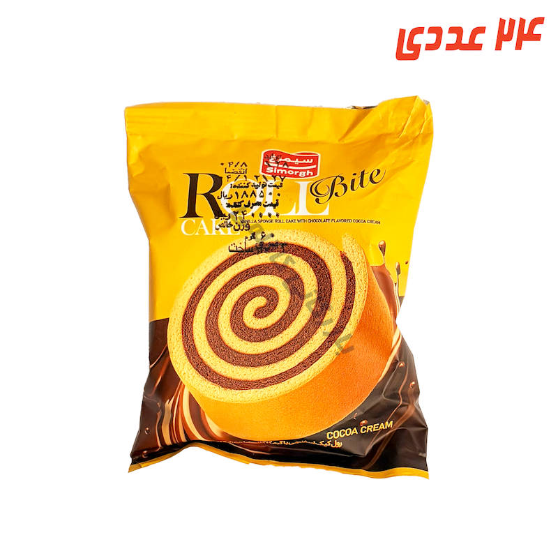 کیک رولت شکلاتی 60 گرم سیمرغ