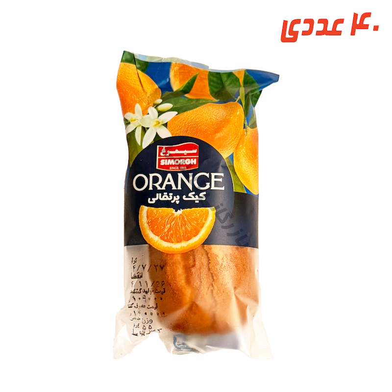 کیک پرتقالی شفاف 55 گرم سیمرغ