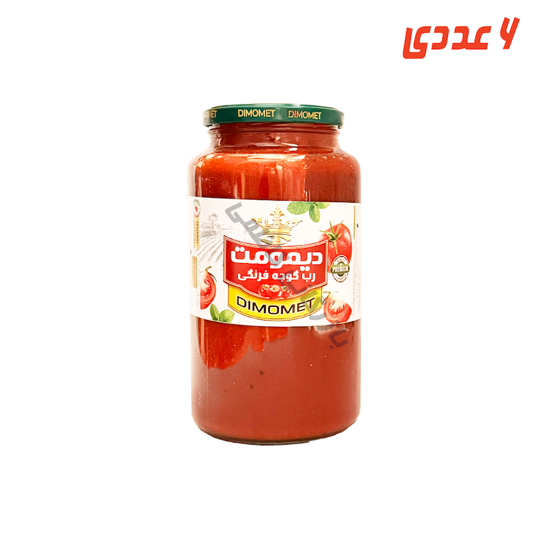 رب گوجه فرنگی شیشه ای 1.5 کیلوگرم دیمومت