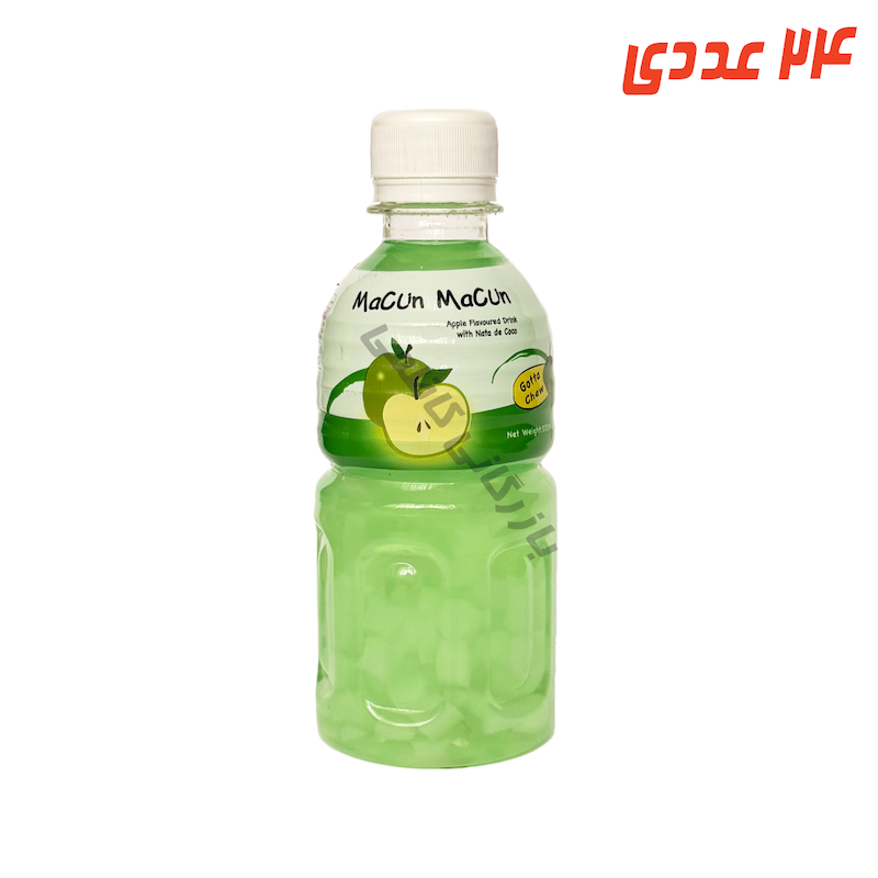 نوشیدنی سیب سبز با تکه نارگیل بطری 320 میلی لیتر مکون مکون