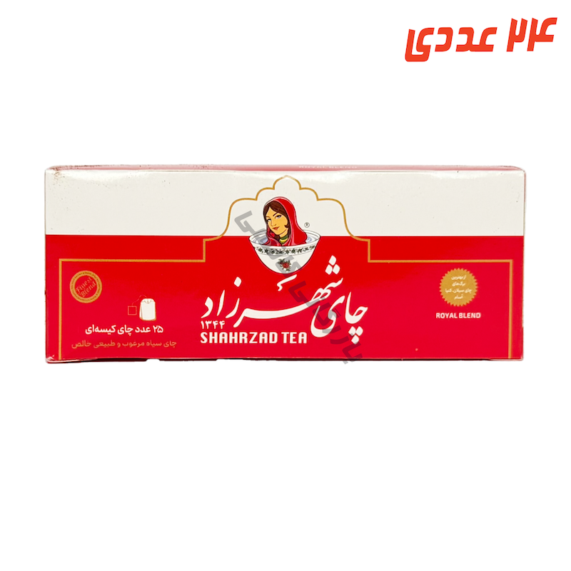 چای کیسه ای 25 ساشه ای 24 عددی شهرزاد