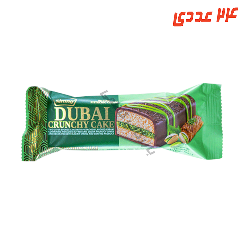 کیک دبی کرانچی 55 گرم 24 عددی سیرنگ