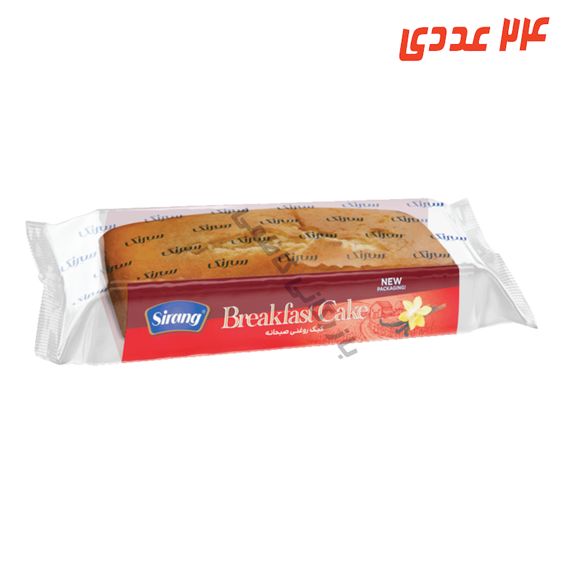 کیک وانیلی روغنی صبحانه 110 گرم 24 عدد سیرنگ