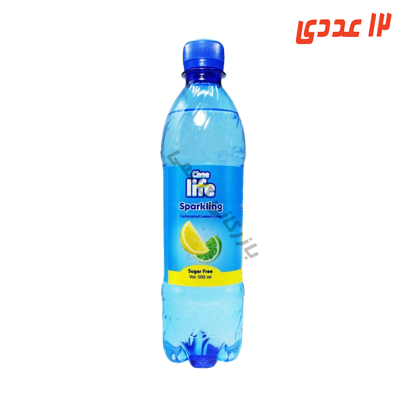 آب گازدار لیمویی بطری 500 میلی لیتر چی لایف