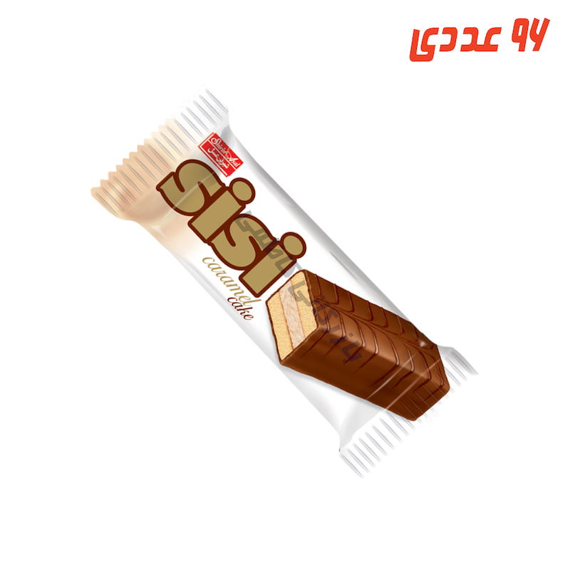 کیک کرمدار با روکش شکلات سی سی 30 گرم شیرین عسل