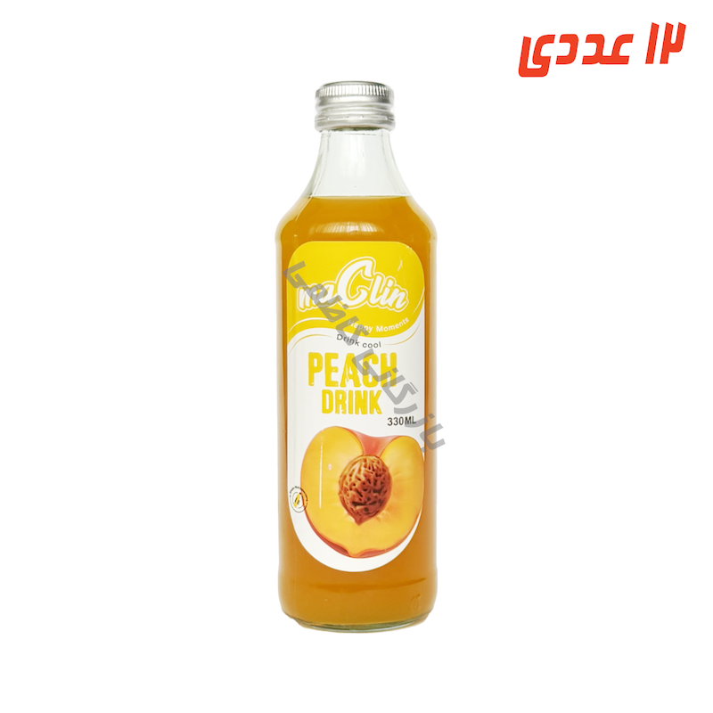 آبمیوه هلو شیشه ای 330 میلی لیتر مکلین