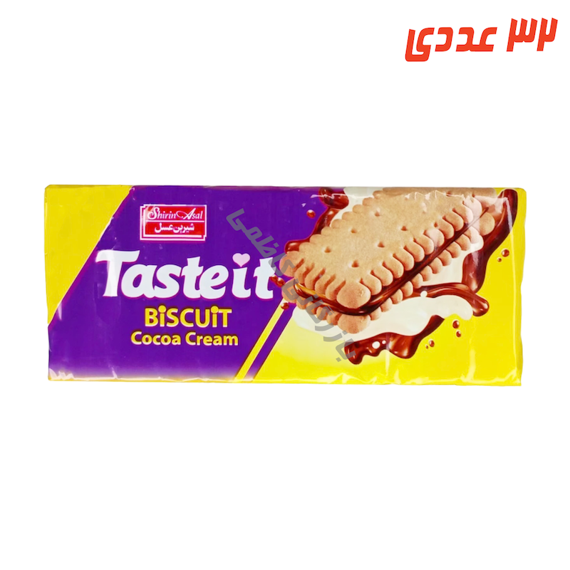 بیسکوییت با کرم کاکائو تیست ایت 130 گرم شیرین عسل ( 32 عددی )
