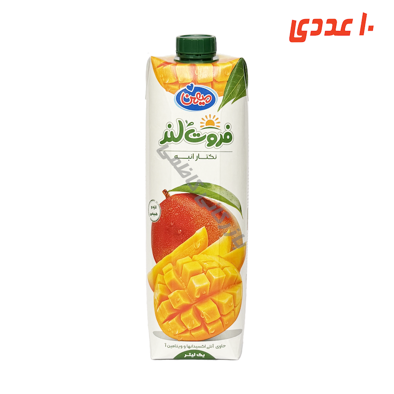 آبمیوه انبه فروت لند پاکتی 1 لیتر میهن ( 10 عددی )