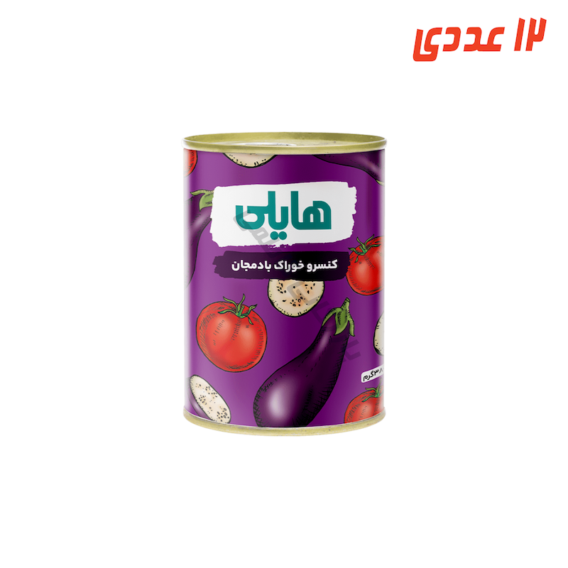 کنسرو خوراک بادمجان قوطی 350 گرم هایلی