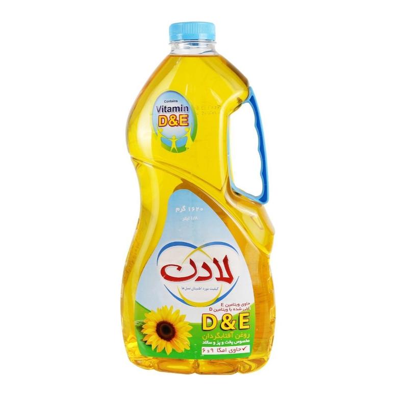 روغن پخت و پز مایع آفتابگردان لادن 1.8 لیتری