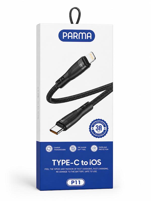کابل فست شارژ Tipe-c - Lighting برند PARMA مدل P11