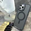 قاب مگ‌سیف دار مات طوسی مناسب برای iPhone 15 Pro Max