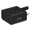شارژر دیواری 25 وات سامسونگ مدل T2510، اتصال سه پین، درگاه خروجی USB-C، دارای قابلیت شارژ سریع،NFC،اصلی 