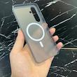 قاب مات شیشه‌ای مگ‌سیف pc-case سامسونگ Galaxy S24 fe