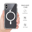قاب شیشه ای مگسیف دار clear case Iphone Xs/X