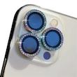 محافظ لنز دوربین رینگی نگین دار Iphone 12 Promax مدل Newchi
