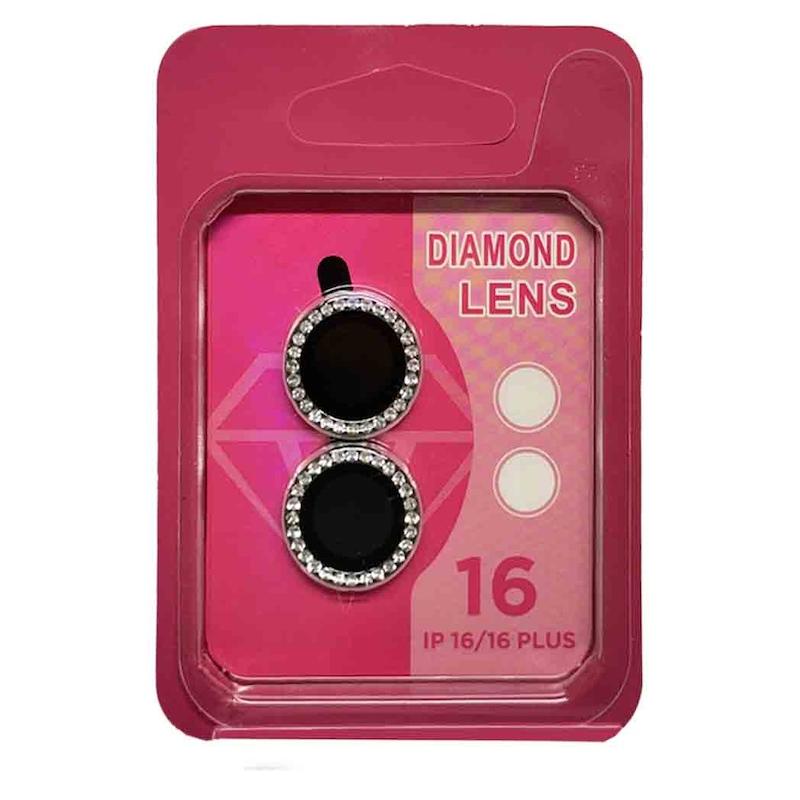 محافظ لنز دوربین رینگی نگین دار Iphone 16 مدل Diamond