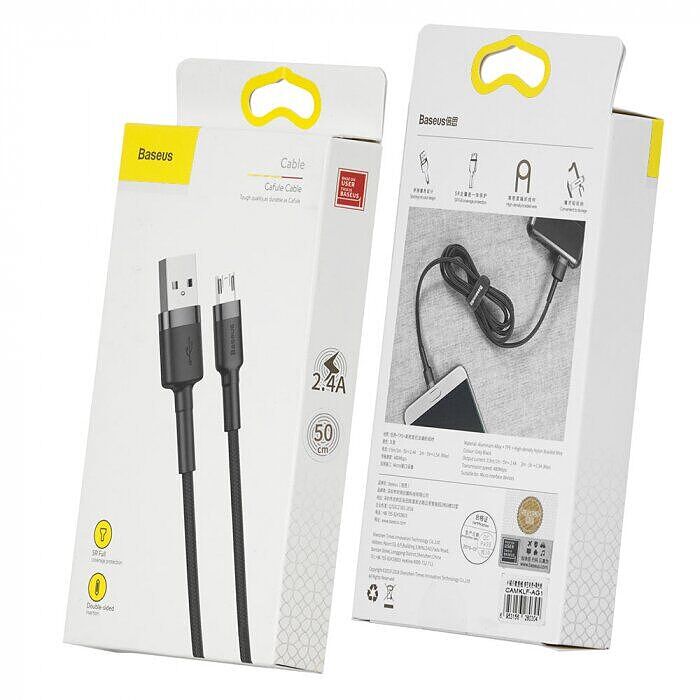 کابل USB به microUSB باسئوس مدلCAMKLF-AG1  طول 0.5 متر