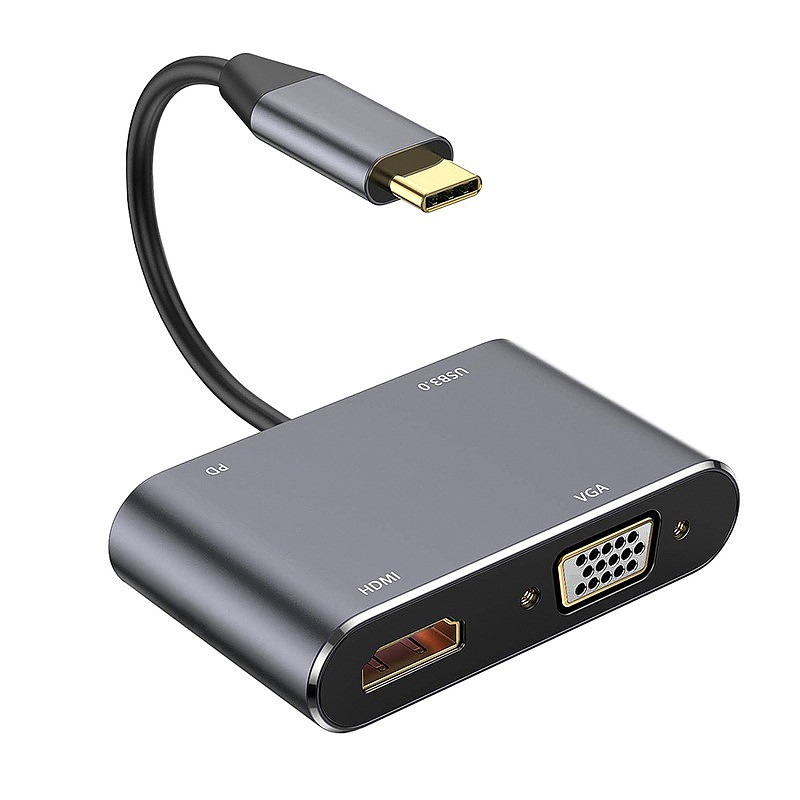 مبدل USB-C به HDMI / VGA / USB 3.0 / USB-C 