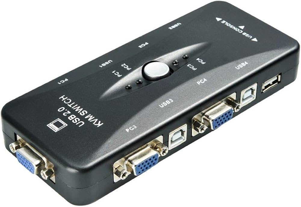 KVM USB چهار پورت ا KVM Switch VGA 4Port USB 2.0