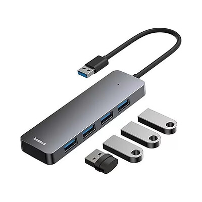 هاب USB چهار پورت بیسوس Baseus USB Hub UltraJoy Series Lite 4-Port B0005280B111-01