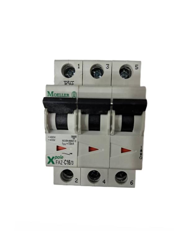 کلید مینیاتوری سه فاز مولر مدل Xpole 16 - FAZ-C16/3 آمپر تیپ C