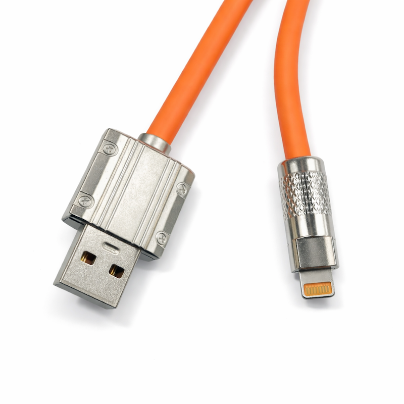 کابل شارژ آیفون USB به Lightning تقویت‌شده | مقاوم و پرسرعت طول 1 متر