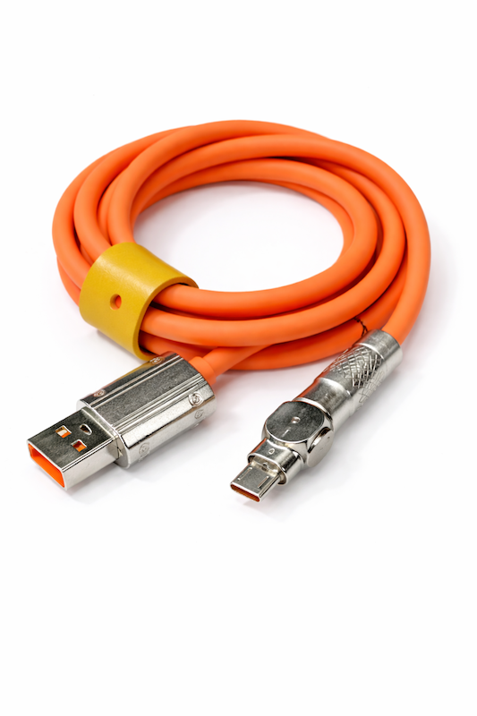 کابل USB به Micro USB قابل تنظیم ۱۸۰ درجه یک متری با روکش ضخیم