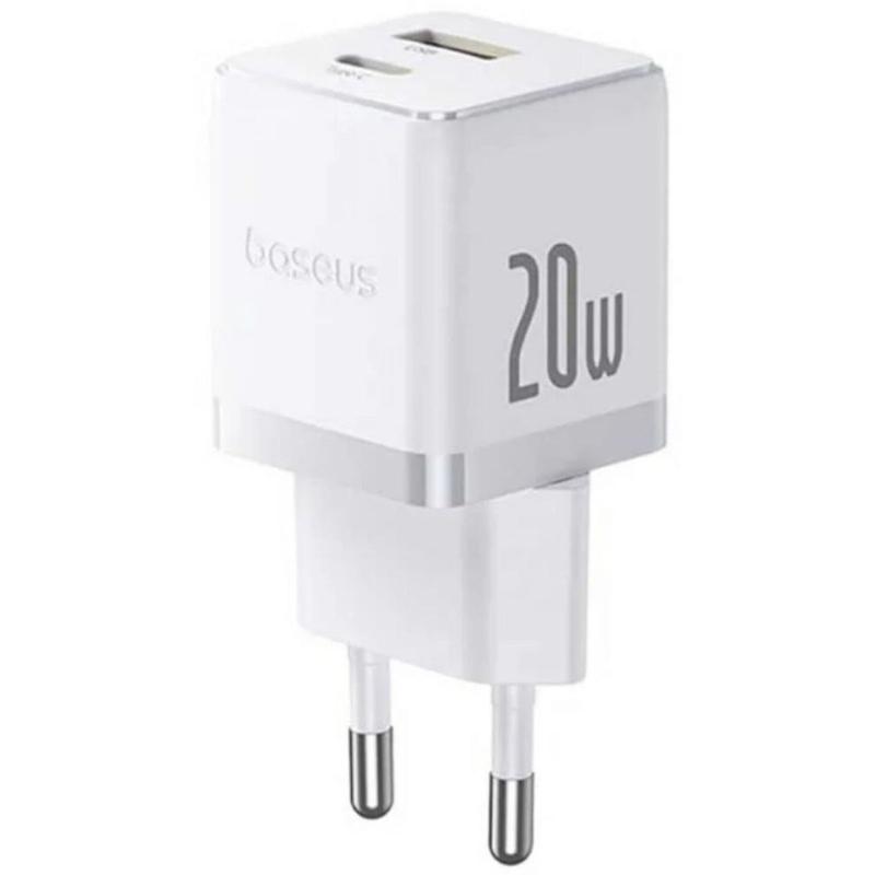 شارژر دیواری 20 وات بیسوس CCZC20UE دو پورت USB-C و USB-A