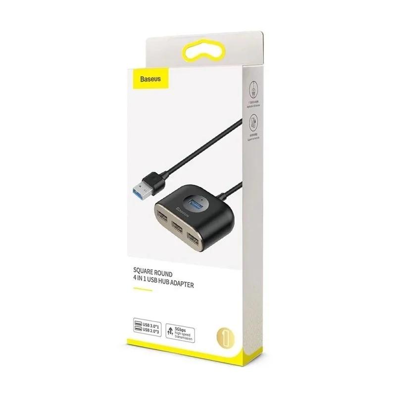 هاب 4 پورت USB باسئوس مدل CAHUB-AY01 | انتقال اطلاعات 5Gbps و افزایش پورت لپ‌تاپ