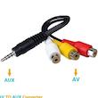 کابل تبدیل نری AUX به 3 مادگی AV RCA