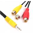 کابل تبدیل نری AUX به 3 مادگی AV RCA