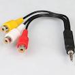 کابل تبدیل نری AUX به 3 مادگی AV RCA