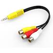 کابل تبدیل نری AUX به 3 مادگی AV RCA