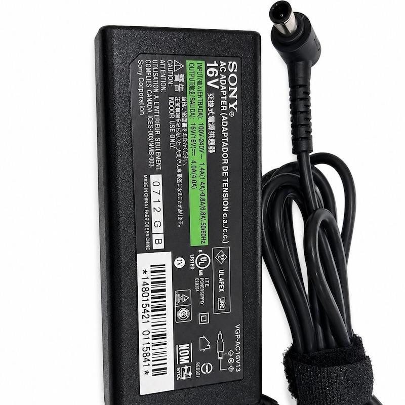شارژر لپ تاپ سونی 16 ولت 4 آمپر مدل VGP-AC16V13 اورجینال (استوک + تست شده)