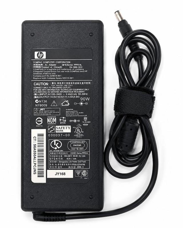 شارژر لپ تاپ HP Compaq 18.5V 4.9A مدل PPP014L | آداپتور 90 وات سوکت ریز