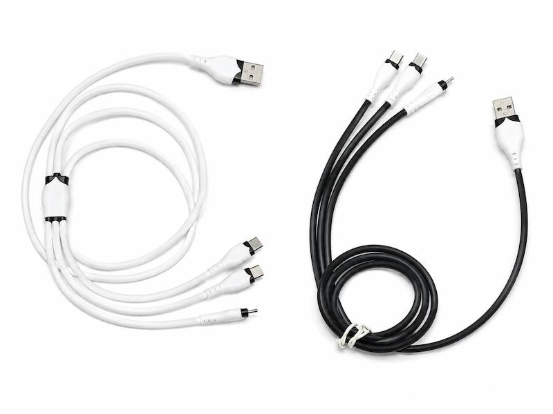 کابل تبدیل USB به microUSB / لایتنینگ / USB-C مدل  طول 1.2 متر
