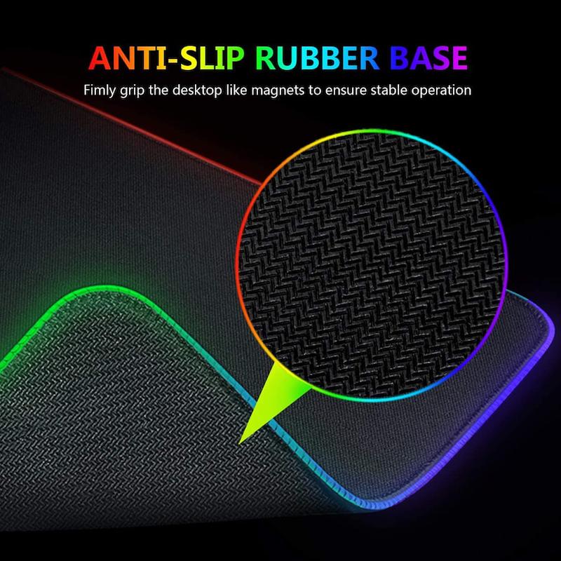 ماوس پد گیمینگ RGB مدل 80×30 | پد بزرگ کیبورد و ماوس با نورپردازی RGB