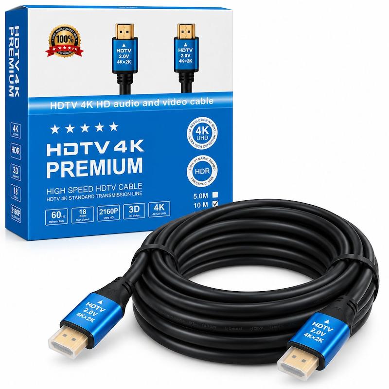 کابل HDMI 4K طول 10 متر با پشتیبانی HDR و 60Hz