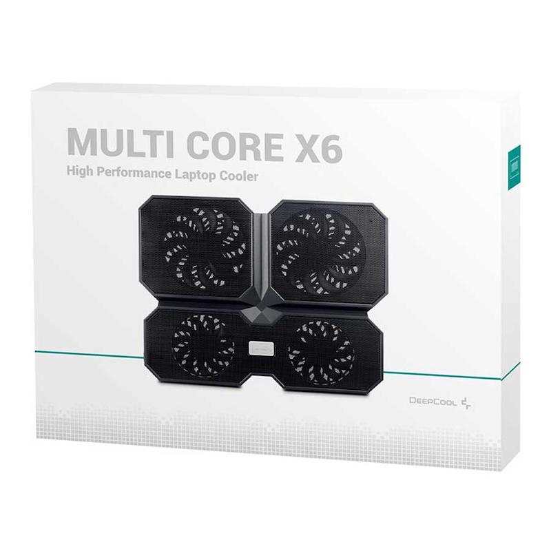 پایه خنک کننده لپ تاپ دیپ کول مدل Multi Core X6 چهار فن